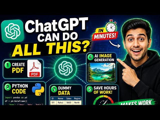 ChatGPT Can Do All This? PDF, Python Code, Dummy Data & AI Images in Minutes 🚀