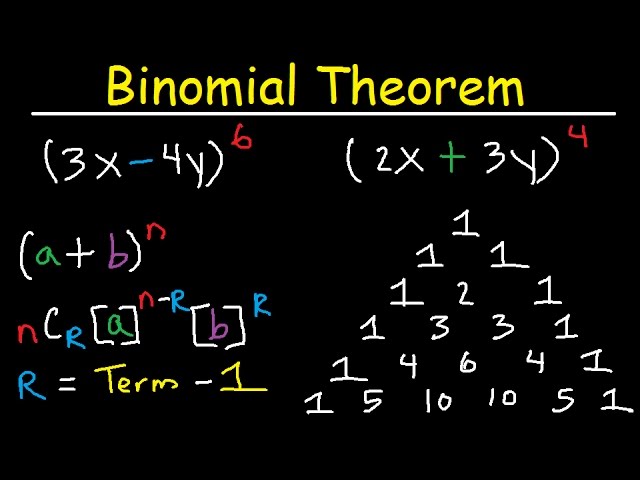 Binomial Theorem Expansion, Pascal's Triangle, Finding Terms & Coefficients, Combinations, Algebra 2