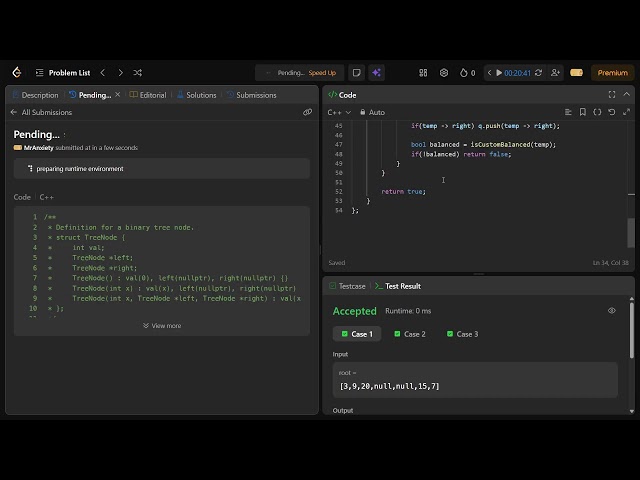 🌳 LeetCode 110 | Balanced Binary Tree | Beginner Solves LIVE (Learning Trees & DSA)