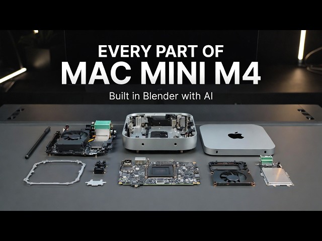 I Built the Mac mini M4 in 3D Every Part in Blender with AI