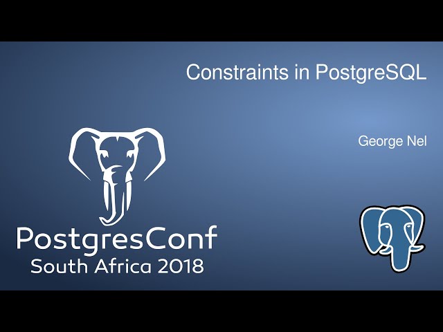 Constraints in PostgreSQL