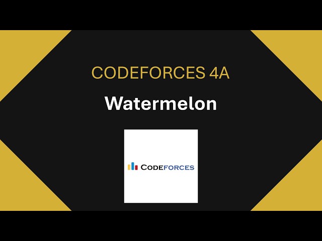 Codeforces 4A | Python | Cpp solution (English)