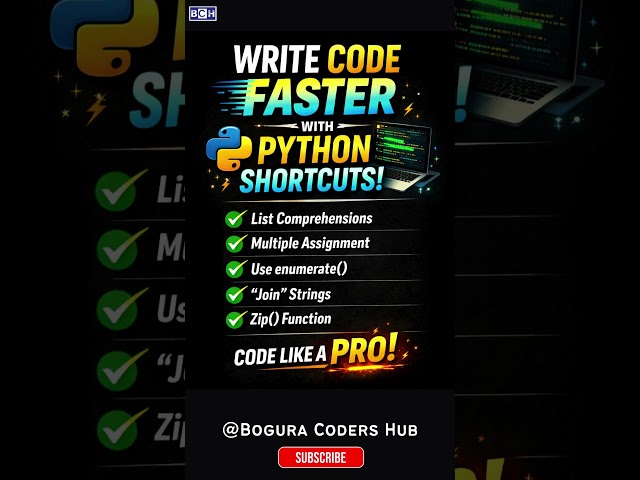 Pro Python Coders Use These Shortcuts — Do You? 🤔 |Beginners Don’t Know These Python Hacks 😱 |Python