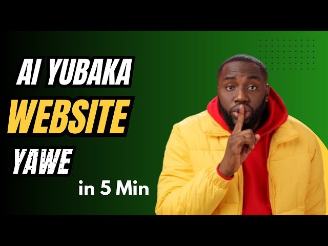 "Uburyo bwihuse bwo Gukora Website ukoresheje AI (Ntukeneye Coding!)