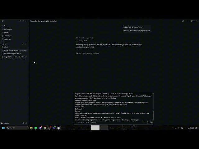 Klaim Github Academic dam membuat Soft Coding HTML statis menggunakan GITHUB COPILOT