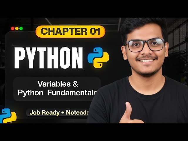 Python Variables & Fundamentals - Chapter - 1 | Python Full Course 2026 | Harinath