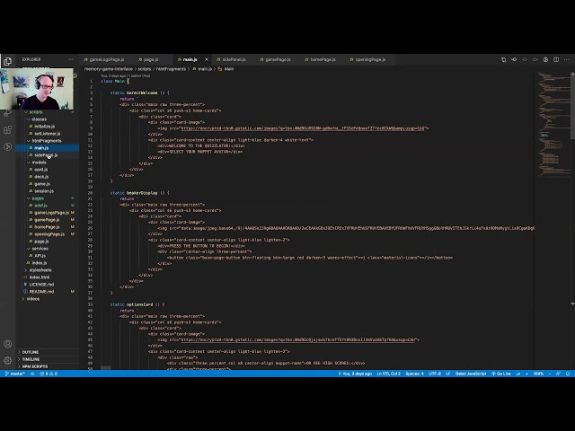 JavaScript memory game application