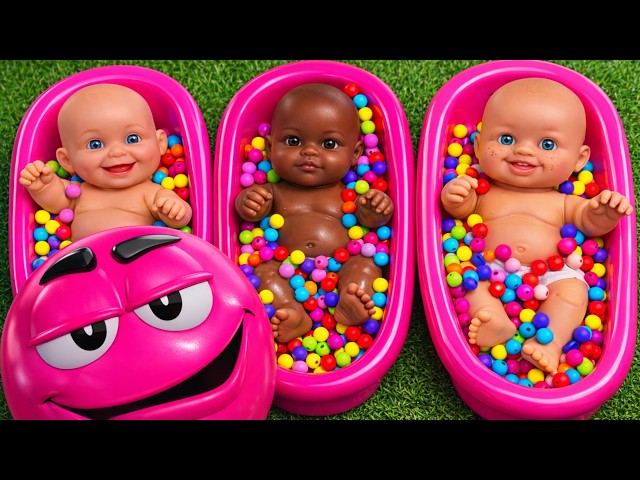 Satisfying Video l How to Make Rainbow Bathtubs into Mixing Slime with Glitter Pool Cutting ASMR 88
