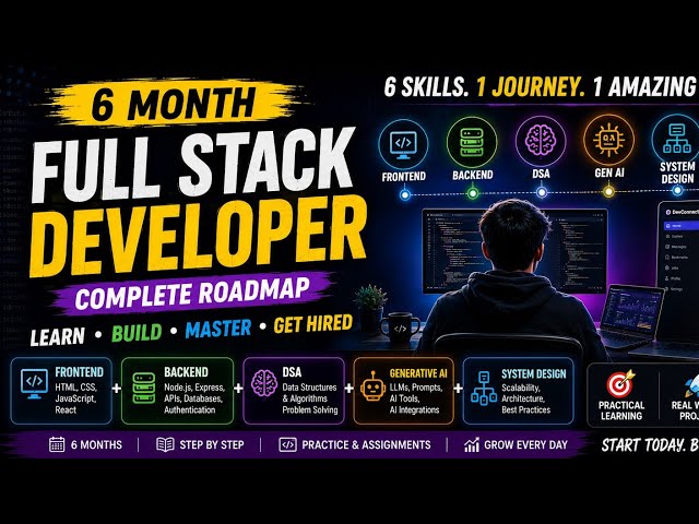 From ZERO to Job Ready Developer in 180 Days! | Full Stack Roadmap
