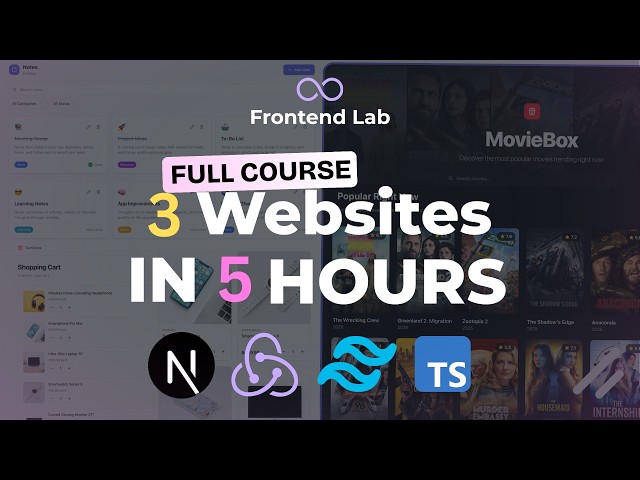 Next.js 16 Complete Course | Build 3 Modern Projects | 2026