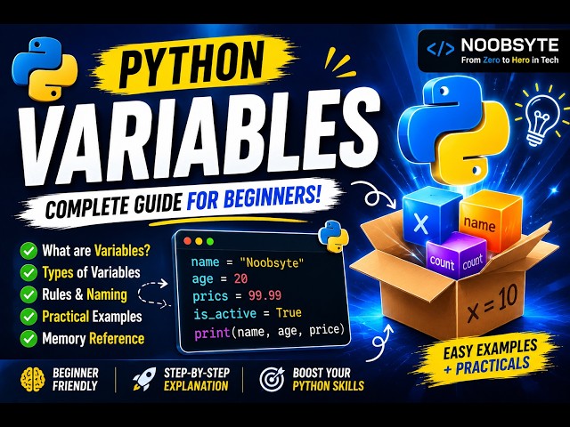 Python Variables Explained in Simple Words 🐍 | Python Tutorial for Beginners