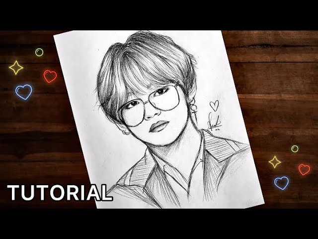 Make Sketch using only 3 Lines Code in Python| Pencil sketch Drawing of BTS (Jungkook)| Face Drawing