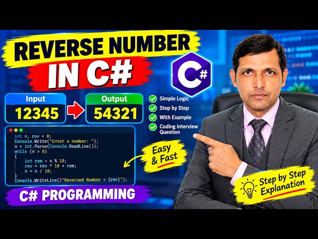 Reverse Number in C#   C# Coding Interview Question & Answer-Part-05
