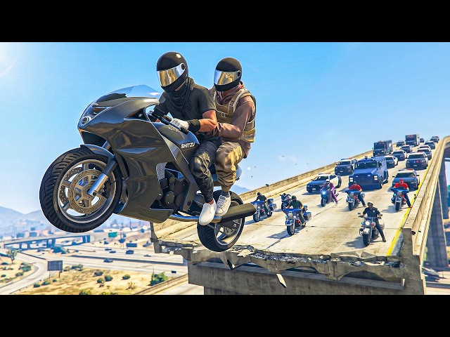 30 COPS Vs 2 Biker Idiots in GTA 5