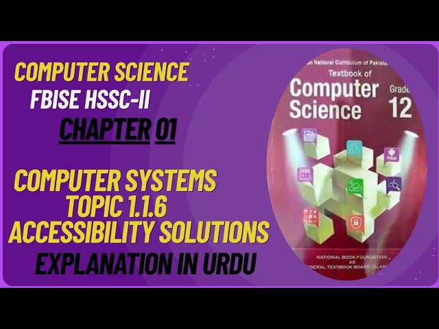Device / System Accessibility Solution | Class 12 Computer Science Chapter 1 | FBISE Topic 1.1.6