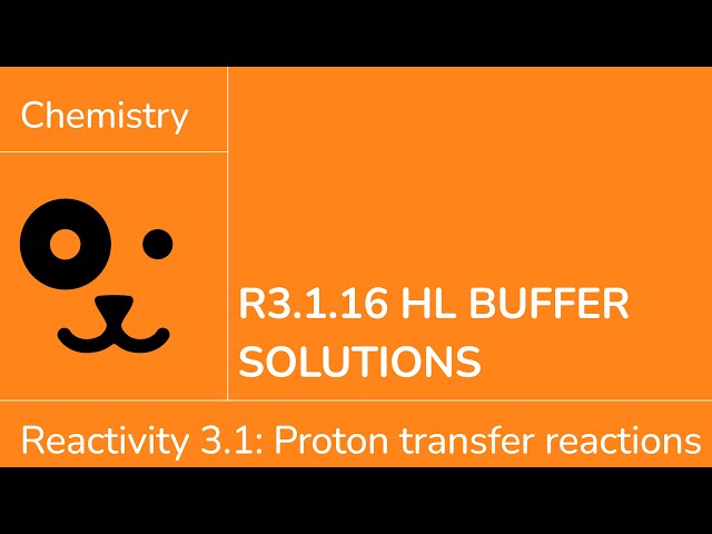 Reactivity 3.1.16 HL Buffer Solutions [IB Chemistry HL]