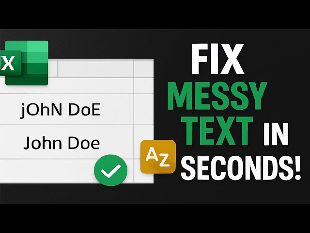 Fix Messy Text in Excel FAST! 🔠 Upper, Lower & Proper Explained #shortsfeed