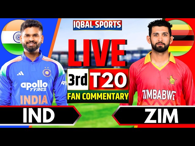 🔴India vs Zimbabwe, 3rd T20 Fan Commentary | Live Cricket Match Today | IND vs ZIM | Iqbal Sports