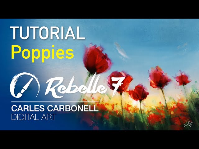 Poppies Painting   Rebelle 7 Tutorial