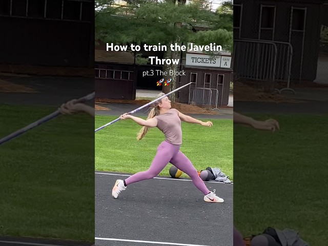3 of my favorite drills to improve “blocking” in the javelin throw🚀 #javelin #trackandfield
