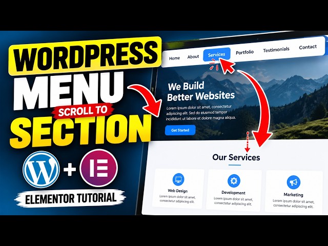 How to Make WordPress Menu Scroll to Sections | Elementor One Page Website