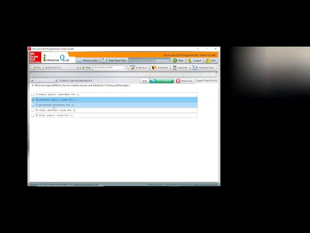 Java Tutorial on Valid/Invalid class and interface Declarations