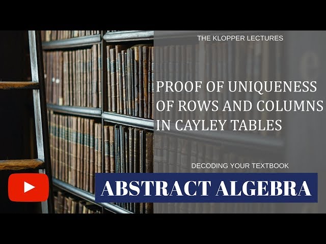 Proof that Cayley table row and column entries are unique and complete