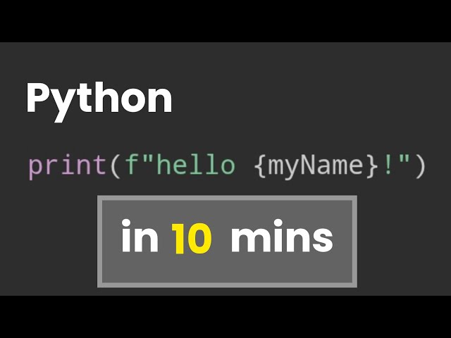 Learn Python in 10 minutes Python for beginners