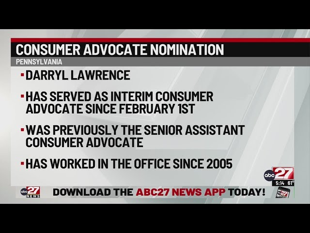 Attorney General Dave Sunday nominates interim Consumer Advocate Darryl Lawrence for permanent posit