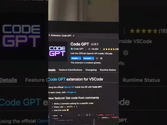 vs code extension | scratch coding #codegpt #shorts
