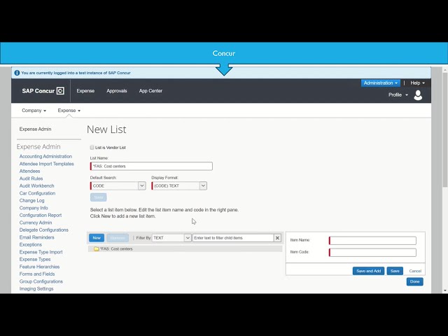 Guide SAP Concur W1 P1 Managing and configuring an expense Implementation Project