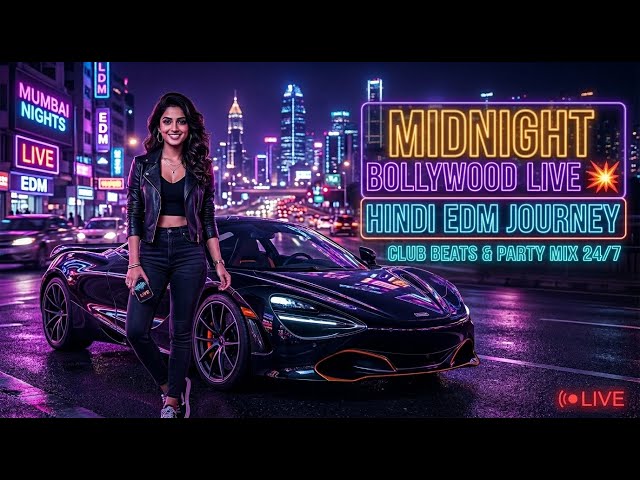 Midnight Bollywood Live 💥 Hindi EDM Journey | Club Beats & Party Mix 24/7
