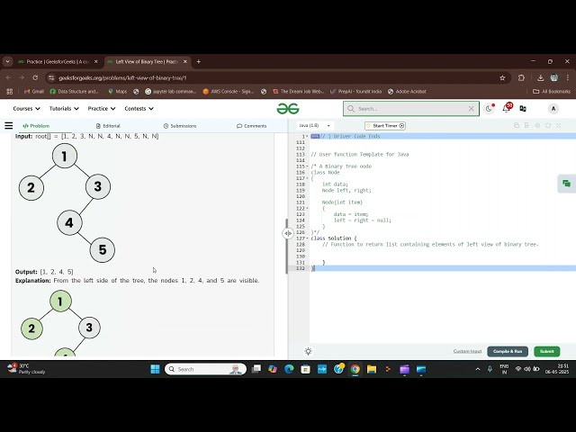 GFG POTD | Left View of Binary Tree in Java 🔍 | Step-by-Step Solution + Code #gfgpotd #binarytree