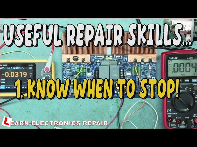 One thing you should learn about Electronics Repair... when to stop (and why)
