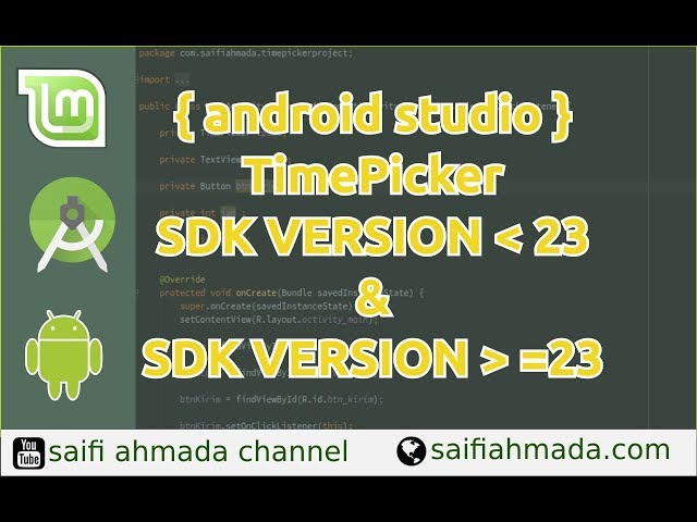 [android studio] make TimePicker Component Project