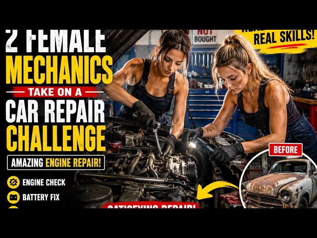 2 Female Mechanics Take on a Car Repair Challenge 🔧🚗 | Amazing Engine Repair@RealMicroMechanics 