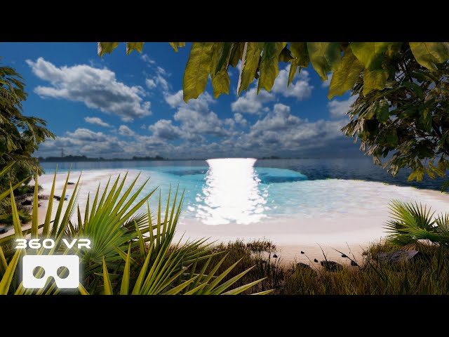 CGI Tropical Paradise: VR 360 Video Beach Island  Relaxation and Immersive Nature Travel