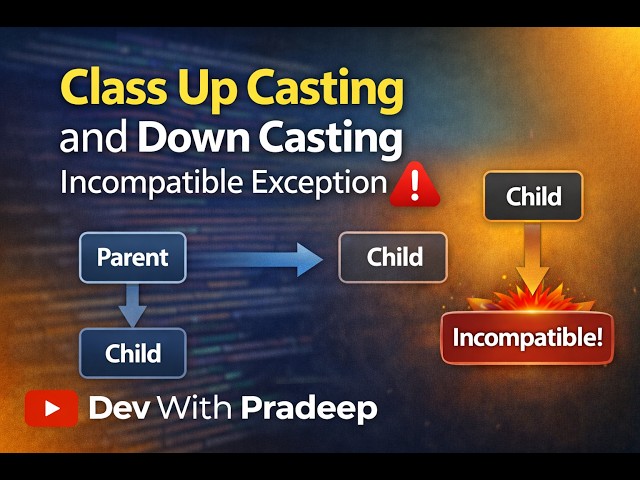 Class Upcasting vs Downcasting in Java  | Incompatible Exception Explained