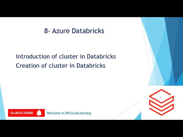 8- Introduction and creation of cluster in Azure Databricks in Hindi