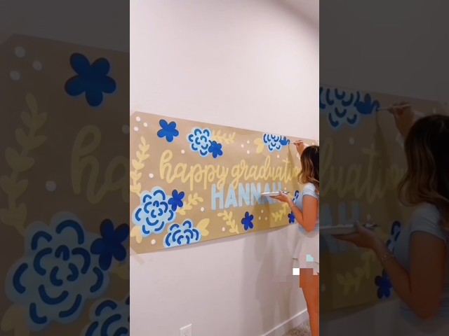 PAINT A GRADUATION BANNER!! #graduation #painting #bannerides #bannerideas #painttutorial #subcribe