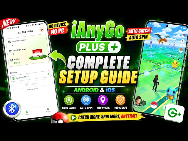 How to Use Pokémon Auto Catch Without Go Plus+ or a PC | iAnyGo Plus