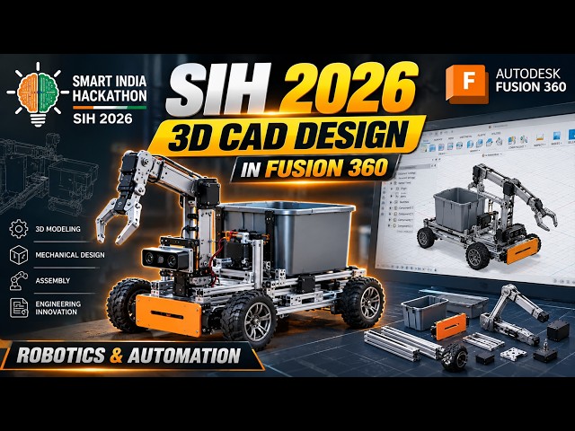 youtubSmart India Hackathon Project | 3D CAD Design in Fusion 360 | Robotics & Automatione video