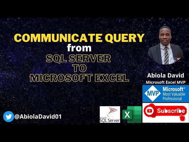 Communicate Query from SQL Server to Microsoft Excel