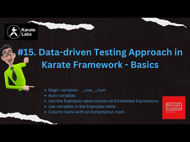 #15. Data-driven Testing Approach in Karate Framework - Basics #karateframework