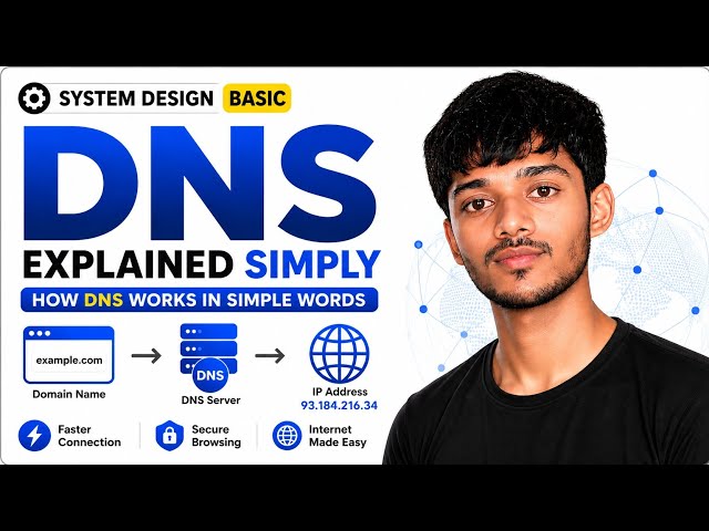 DNS Explained in Detail | Recursive vs Iterative DNS Query | How DNS Works | System Design Basics