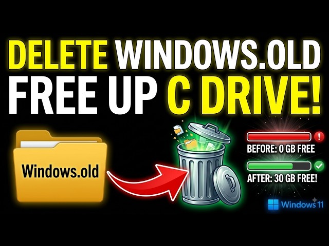 How to DELETE Windows.old Folder from C Drive