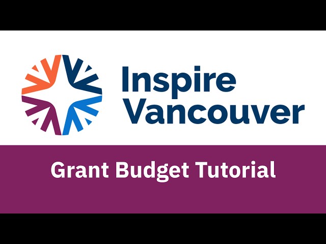 Grant Budget Tutorial