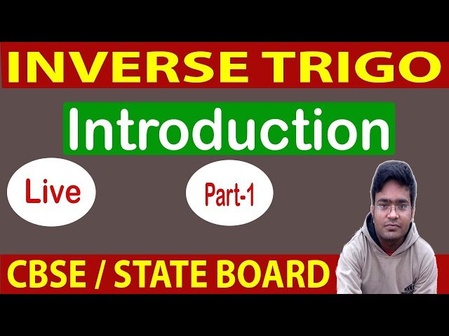 Class 12 || Math|| Inverse trigo || Introduction || Part 1 || Margdarshan Classes