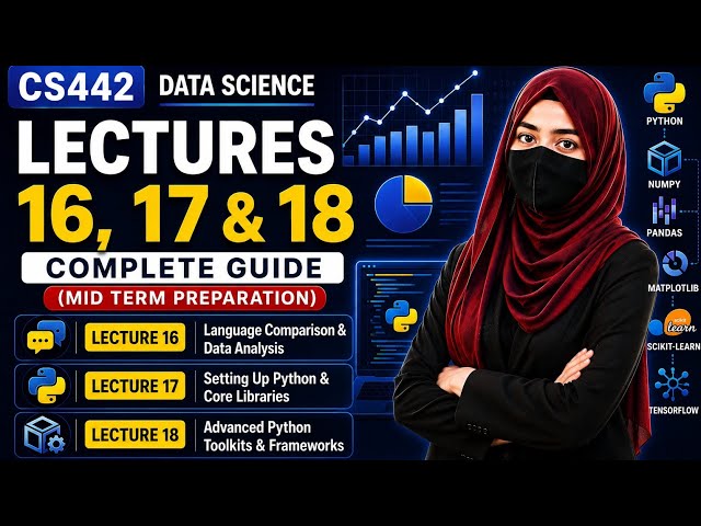 Data Science Lecture 16, 17 & 18 | Complete Mid Term Prep Guide.