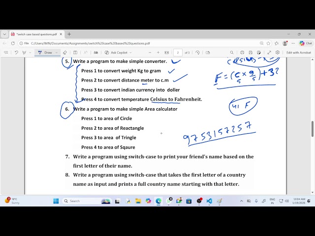 switch case in c language